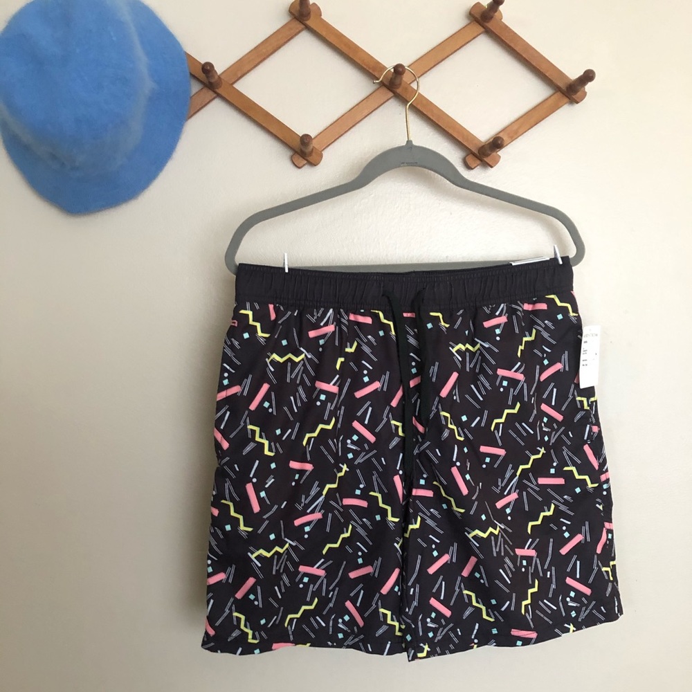The Rail 90s Geometric Shapes Swim Trunks